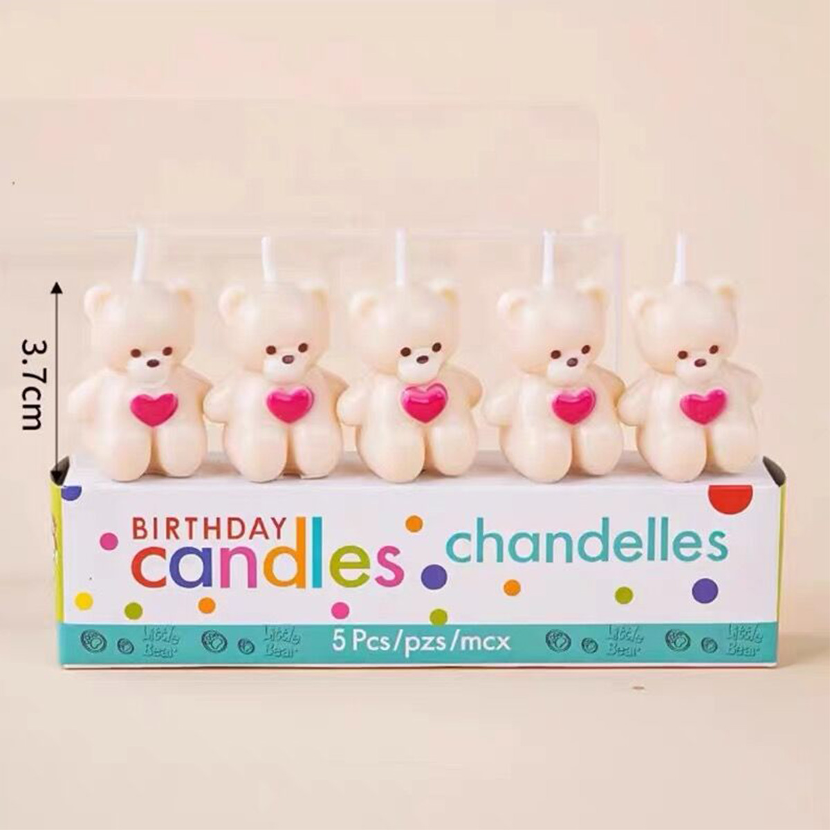 5pcs Cartoon Hug Bear Candle S - Candle Supplies Kit recension och pris