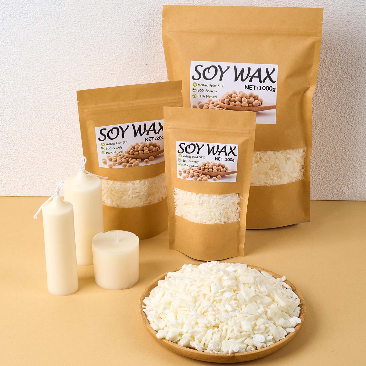 1 Pounds Pure White Soy Wax Fo - Candle Supplies Kit recension och pris